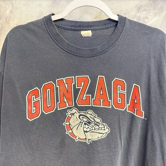 Vintage Gonzaga University T Shirt Mens XL 23x26 Blue College Y2K - Picture 1 of 8